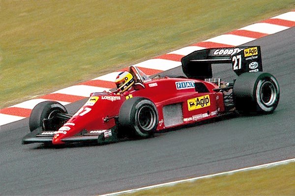 Michele Alboreto finished second for Ferrari.