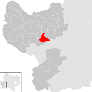 Lokalisering av kommunen Allhartsberg i Amstetten (klikkbart kart)