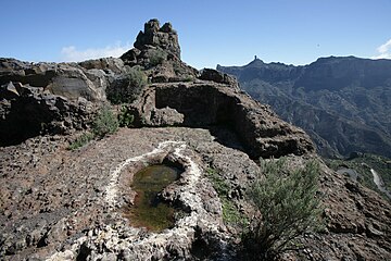 Ritual place (almogarén) on Bentayga rock