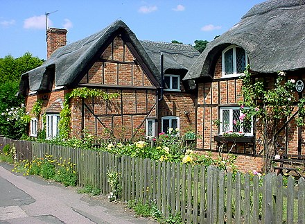 Thatched cottages in Woburn Street, Ampthill. Built 1812–16