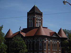 Anderson County Courthouse in Garnett, listed on NRHP No. 72000483 [1]