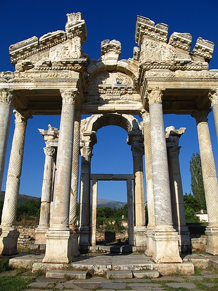 Tetrapylon, the monumental entrance gate to Aphrodisias