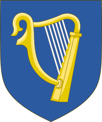 Coat of arms attributed to King David by mediaeval heralds.[104] (Identical to the arms of Ireland)