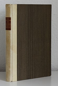 Eksempel på Sandgrens smalstribede sidepapir på et halvbind af pergament.