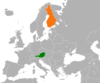 Location map for Austria and Finland.