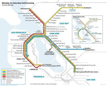 As of August 2021
, the BART map has one route marked for Future Service: the second phase of the Silicon Valley BART extension into San Jose, shown as a thick, gray dashed line. The planned Irvington station is also shown. BART system map effective August 2021.pdf