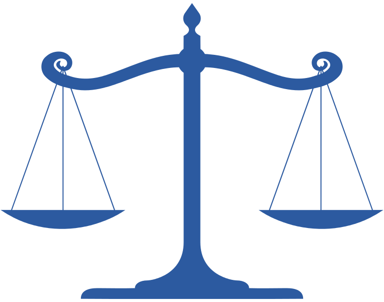File:Balanced scale of Justice (blue).svg