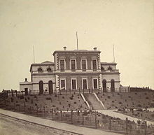 Ballarat East Town Hall in 1862 (demolished in the 1960s) Ballarat east town hall.jpg