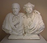 Bustes d'Émile Erckmann et Alexandre Chatrian (1872), plâtre.
