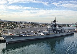 Battleship USS Iowa at the Port of Los Angeles.jpg