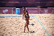 Deutsch: Beachhandball bei den Olympischen Jugendspielen 2018; Tag 4, 10. Oktober 2018; Mädchen, Vorrunde, Gruppe A - Ungarn-Chinese Taipei (Taiwan) 2:0 English: Beach handball at the 2018 Summer Youth Olympics at 10 October 2018 – Girls Preliminary Round Group A‎ – Hungary-Chinese Taipei 2:0