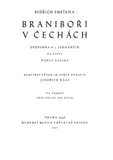<i>The Brandenburgers in Bohemia</i> opera by Bedřich Smetana