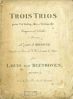 Vignette pour Trio à cordes no 3 de Beethoven
