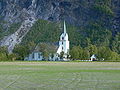 Norsk bokmål: Beiarn kirke sett fra nordvest English: Beiarn kirke, as seen from Northwest