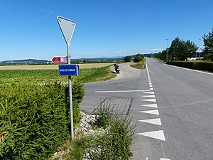 4.51.1c Indicateur de direction sans destination pour « itinéraire recommandé aux patins à roulettes »