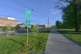 Bethesda Trolley Trail along Old Georgetown Road in Bethesda