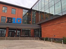 The conference's headquarters in Rosemont, Illinois Big 10 HQ (21617731102).jpg