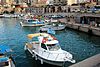 Boats docked at Heraklion Venetian harbor.jpg