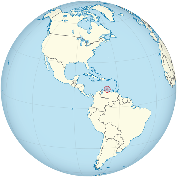 File:Bonaire on the globe (Americas centered).svg