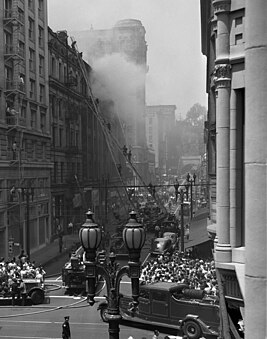 A fire in the building in 1947