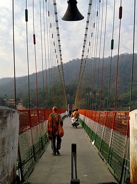 Bridge in Rishikesh, India