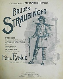 Bruder Straubinger - Edmund Eysler, notalar 1903.jpg