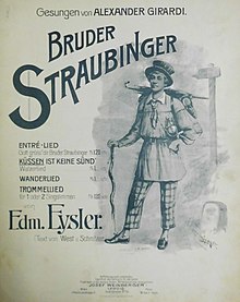 Bruder Straubinger oleh Edmund Eysler, lembaran musik 1903.jpg