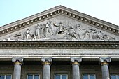 Justice punishing Vices and rewarding Virtues, by Gilles-Lambert Godecharle, pediment of the Palace of the Nation, Rue de la Loi/Wetstraat, 1781–82