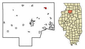 Bureau County Illinois Incorporated and Unincorporated areas La Moille Highlighted.svg