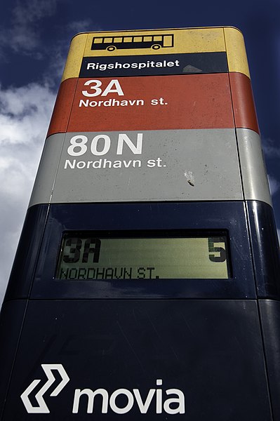 File:Bus sign - Rigshospitalet.jpg