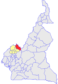 Kart over Donga-Mantung