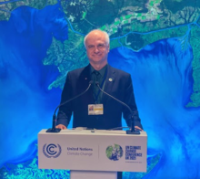 Mark Terry addressing the United Nations at COP26