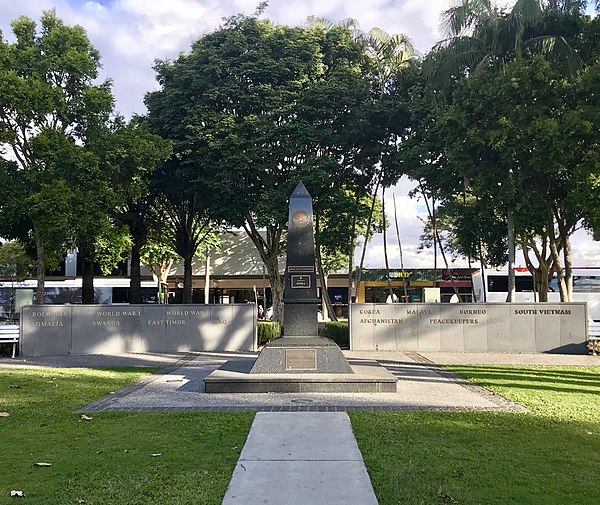 War memorial in the Caboolture Town square, CBD