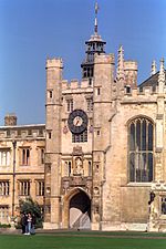 Clock tower in Great Court Cam trinity clock tower.jpg