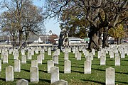 Camp Chase in Columbus, Ohio, US. Cemetery of 2,260 soldiers of the Confederate States of America who died while imprisoned there. This is an image of a place or building that is listed on the National Register of Historic Places in the United States of America. Its reference number is 73001434.