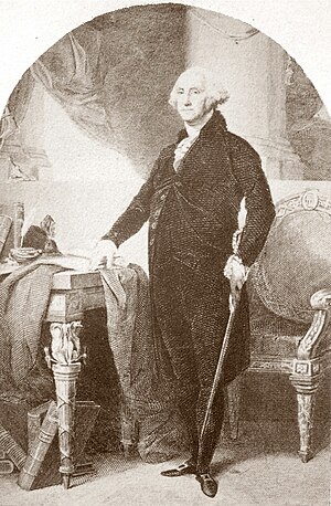 Carte de visite of George Washington (19th century) based on the Lansdowne Portrait.jpg