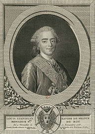 Le comte de Provence, futur Louis XVIII
