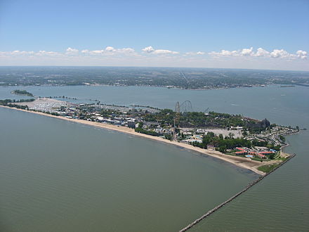 Aerial view of Cedar Point in 2008