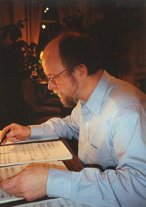 Charles Wuorinen at desk 2