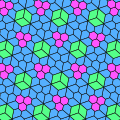 6 co-uniform tiling, each rotation point surrounded by a 3-fold cluster