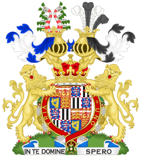 Coat of arms of the Marquess of Carisbrooke (1886-1960) with the circlet and collar as Knight Grand Cross of the Order of the Bath Coat of Arms of Alexander Mountbatten, 1st Marquess of Carisbrooke.svg