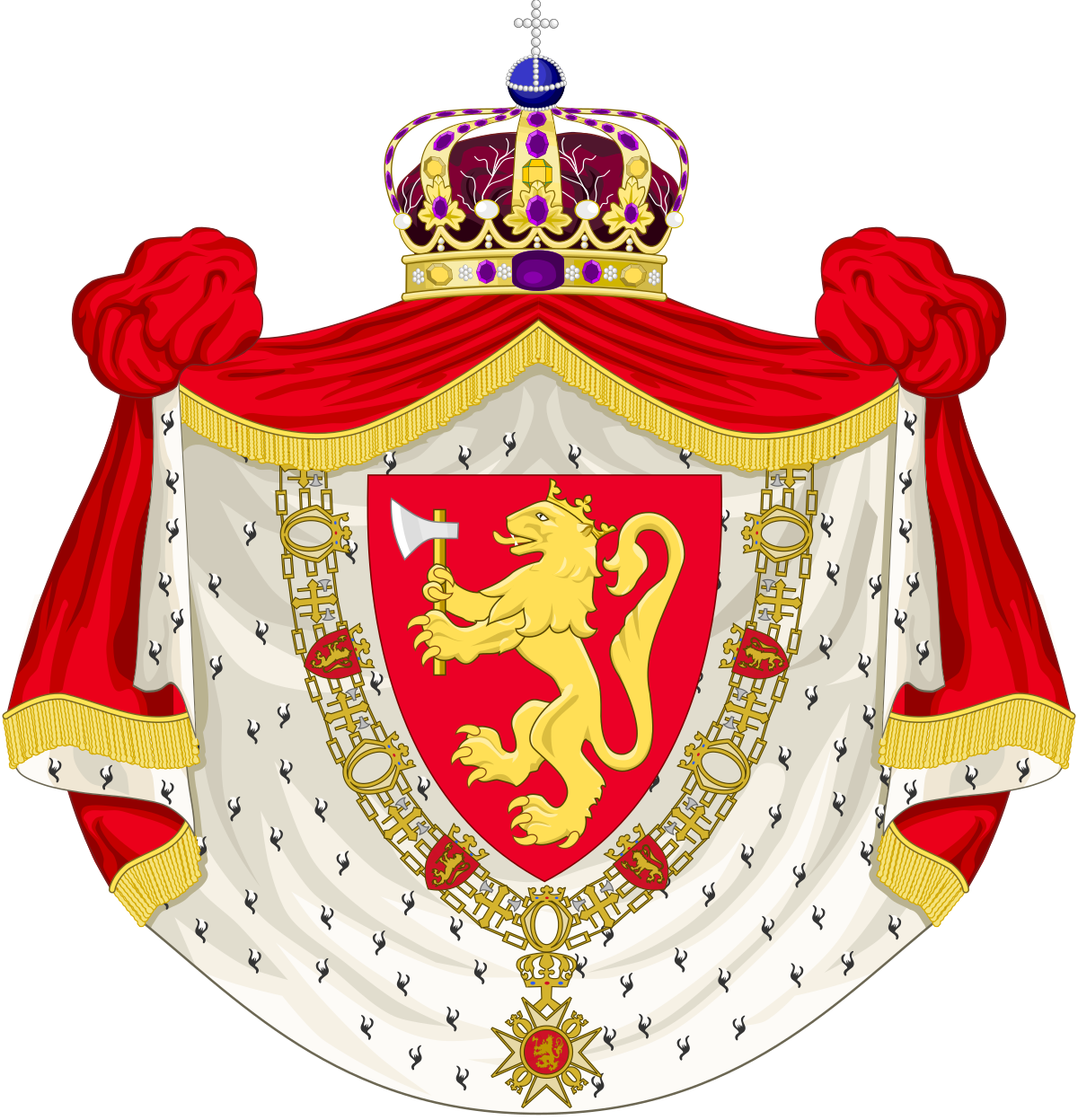 Download Fil:Coat of arms of the Queen of Norway.svg - Wikipedia ...