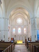 Voûtes d'ogives de la collégiale Notre-Dame de Montréal, transition entre l'art roman et l'art gothique.