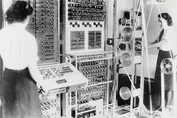 A Mark 2 Colossus computer. The ten Colossi were the world's first programmable electronic computers, and were built to break the German codes.