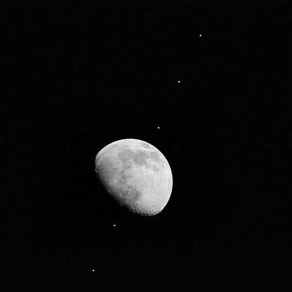 File:Composite of 6 photos of the ISS transiting the gibbous Moon.jpg