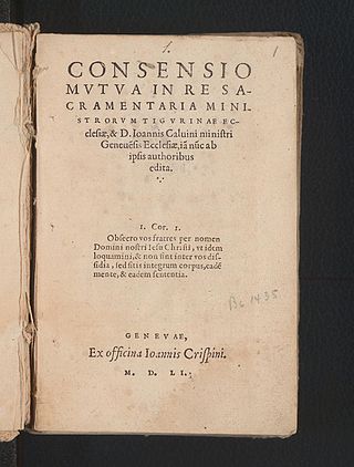 <i>Consensus Tigurinus</i> Pan-reformed document on the sacraments