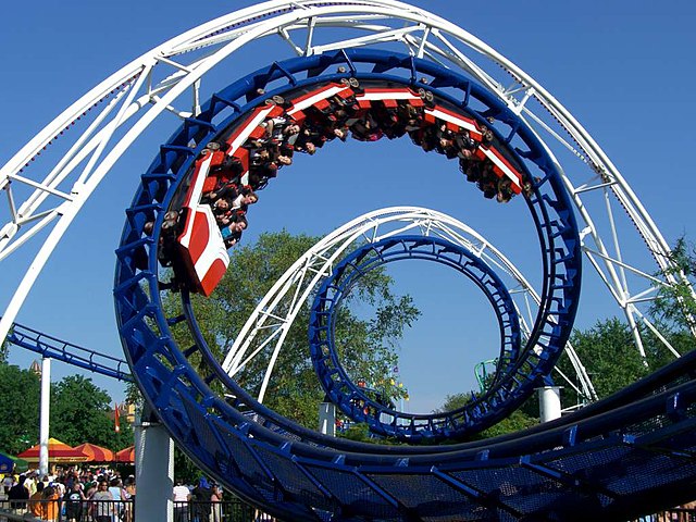 Corkscrew coaster at Cedar Point