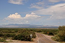 View of Sierrita Mountains and copper mines from Corona de Tucson Corona de Tucson, Sierrita view.jpg