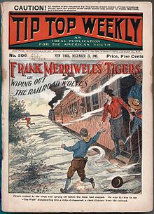 Tip Top Weekly (December 23, 1905) Cover illustration of Frank Merriwell's Tigers, or, Wiping out the Railroad Wolves, 1905 (exbt-DMLopen-2).jpg