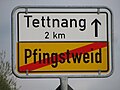 T.-Pfingstweid Tettnang 2 km ↑